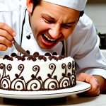 **

A chef passionately decorating a cake with intricate detail, showcasing creativity and artistry in a professional kitchen setting. Focus on the joy and satisfaction in their expression.

**